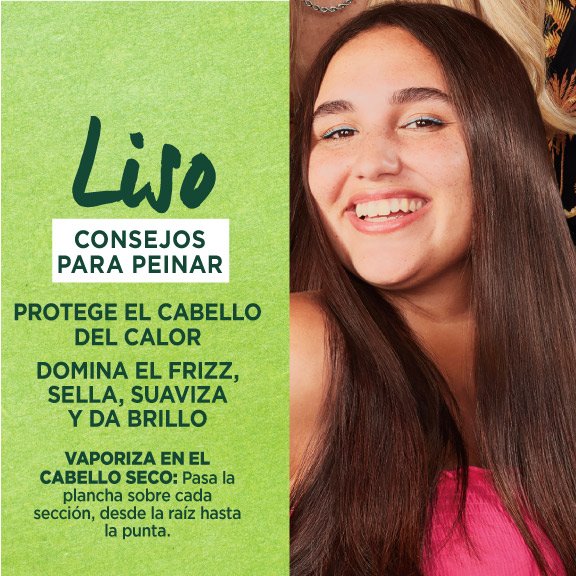 Consejos para peinar Garnier Sleek & Shine Flat Iron Perfector Straightening Hair Mist